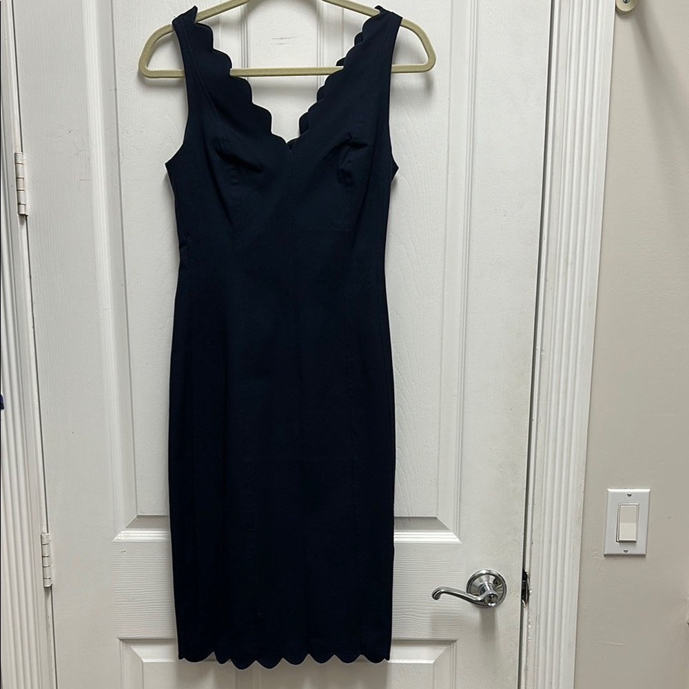 Banana Republic Black Sheath Mini Dress Sleeveless V-Neck